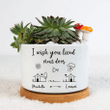 Personalized I Wish You lived Next Door Plant Pot, Best Friends Plant Pot, Window Decor Plant Pot, Office Decorative Gift, Mother Day Gift