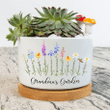 Personalized Grandma's Garden Mothers Day Gifts, Birth Month Flower Pot Gift For Mom And Dad, Window Decor Plant Pot, Office Decorative