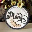Custom Circle Wood Sign Personalised Mothers Day Gift Mom You Are The Piece That Holds Us Together Puzzles Pieces Name Sign Wall Decor