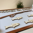 Personalized Hooked on Daddy Fishing With Kids Name Wood Sign Gift For Father's Day