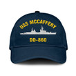 Uss Mccaffery Dd-860 Classic Cap, Custom Print/embroidered Us Navy Ships Classic Baseball Cap, Gift For Navy Veteran