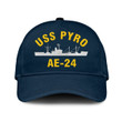 Uss Pyro Ae-24 Classic Cap, Custom Print/embroidered Us Navy Ships Classic Baseball Cap, Gift For Navy Veteran