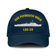Uss Plymouth Rock Lsd -29 Classic Cap, Custom Print/embroidered Us Navy Ships Classic Baseball Cap, Gift For Navy Veteran