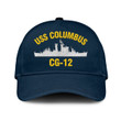 Uss Columbus Cg-12 Classic Cap, Custom Print/embroidered Us Navy Ships Classic Baseball Cap, Gift For Navy Veteran