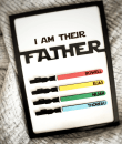 I Am TheirFather, Engraved Fathers Day Sign, Fathers Day Gift, Personalized Gift for Dad