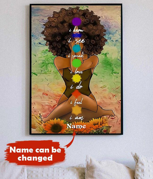 Melanin Women Black Girl Wall Art Decor Personalized Home Decor Gift Idea Gift Birthday Gift Mothers Day Fathers Day Framed Prints, Canvas Paintings