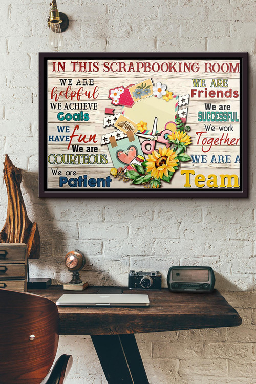 In This Scrapbooking Room Poster n Framed Matte Canvas