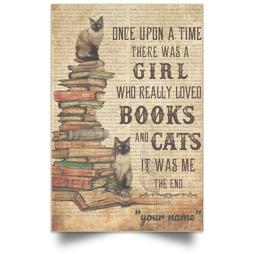Personalized Canvas Painting Frames Home Decoration Books And Cats Once Upon A Time Wall Art Gift Home Decor Framed Prints, Canvas Paintings