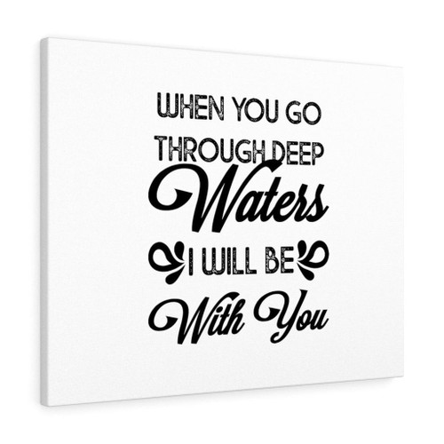 Scripture Canvas I Will Be With You Christian Wall Art Bible Verse Meaningful Home Decor Gifts Unique Housewarming Gift Ideas Framed Prints, Canvas Paintings