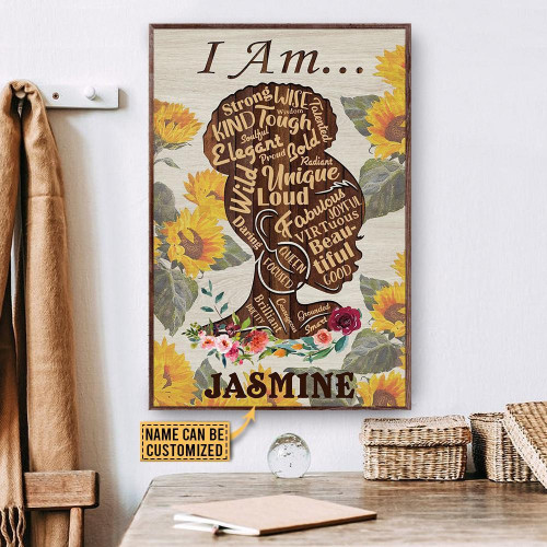 Aeticon Gifts Personalized Africa I Am Canvas