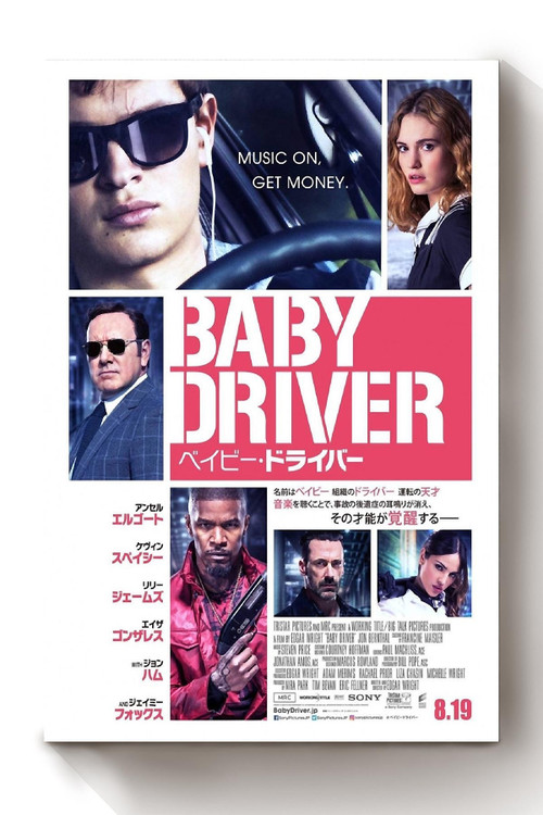 Baby Driver Action Film Promote Canvas