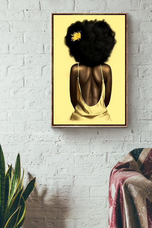Black Girl Poster - Home Decor Wall Art - Gift For Black Live Matter Advocate, African Friend, Gender Equality Advocate Canvas Gallery Painting Wrapped Canvas Framed Gift Idea Framed Prints, Canvas Paintings