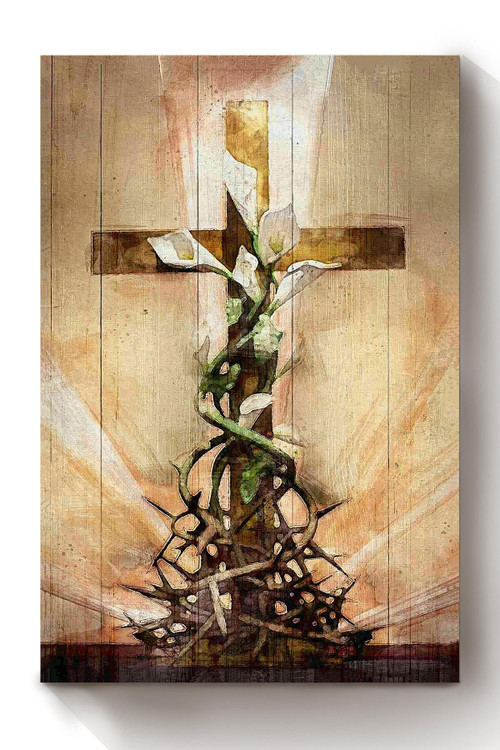 The Cross Surrounded By Thorn Christian Gallery Canvas Painting Wall ArtGift For Son Of God Canvas Framed Prints, Canvas Paintings