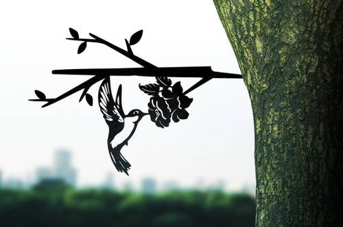 Steel Hummingbird Stake For Gift and Garden Art