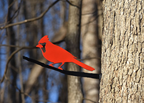 Cardinal Metal Bird Yard Garden Art, Gift