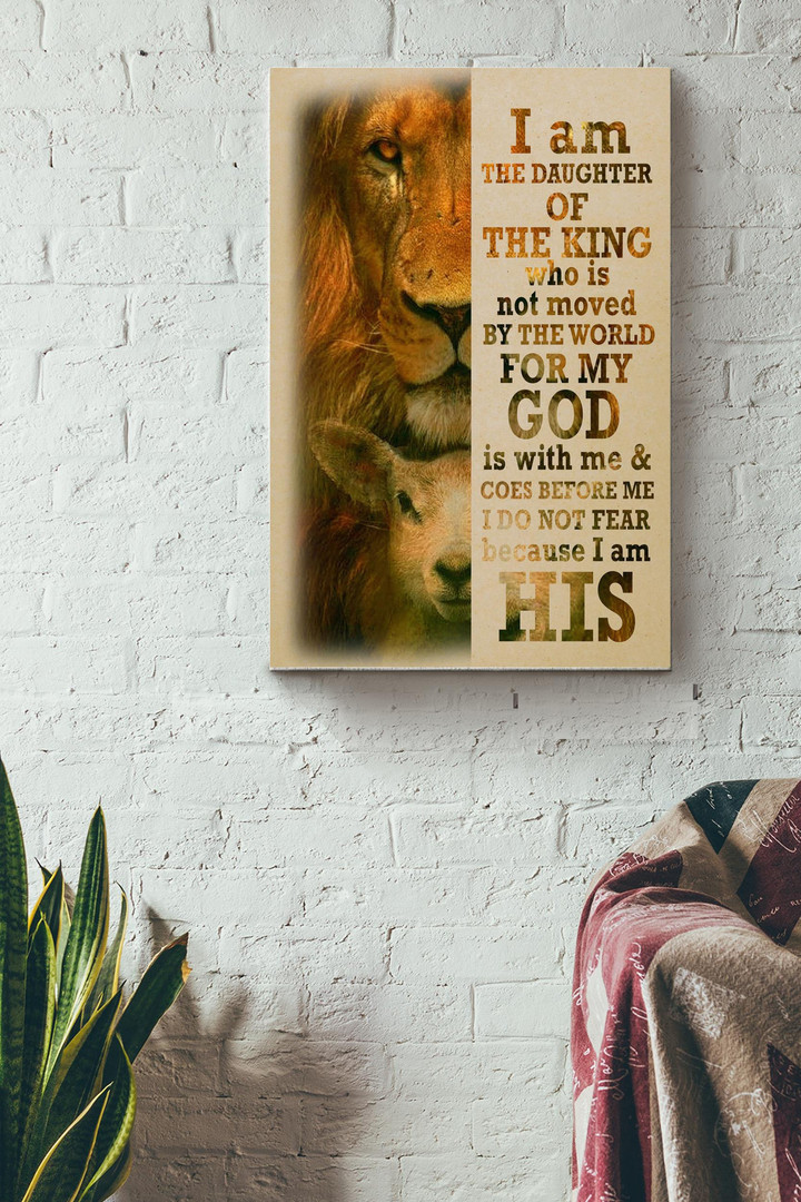 Iam The Daughter Of The King Canvas Animal Gift For Lion Lovers House Decor Livingroom Decor Canvas Gallery Painting Wrapped Canvas Framed Prints, Canvas Paintings Wrapped Canvas 8x10
