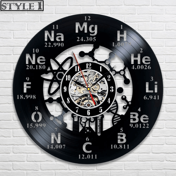 Chemistry Vinyl Record Clock