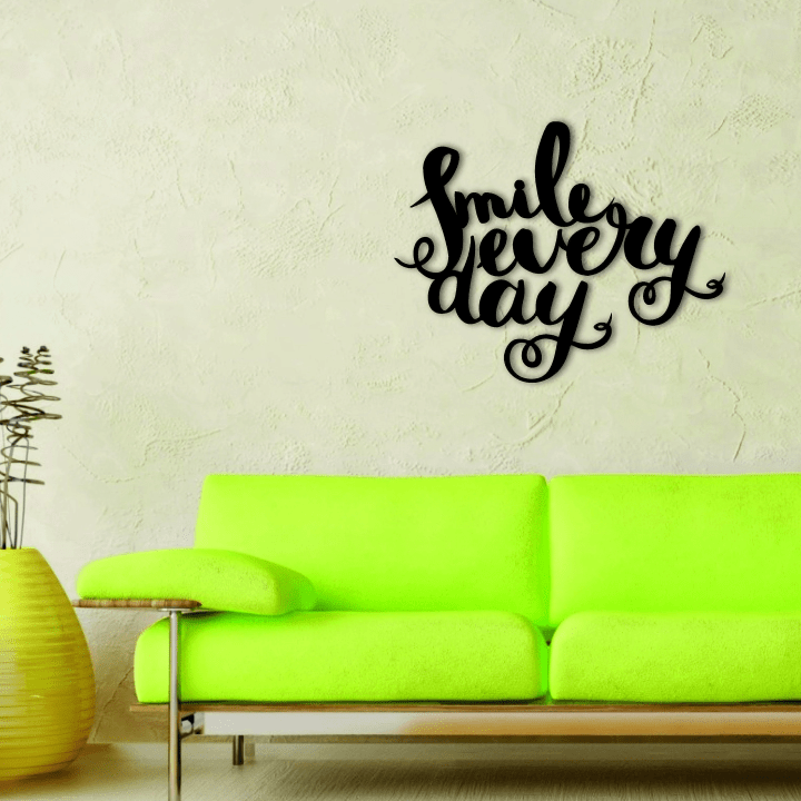 Smile Every Day Metal Wall Art Signs With Sayings Metal Letters Home Wall Decor Wall Hanging Housewarming Gift Farmhouse
