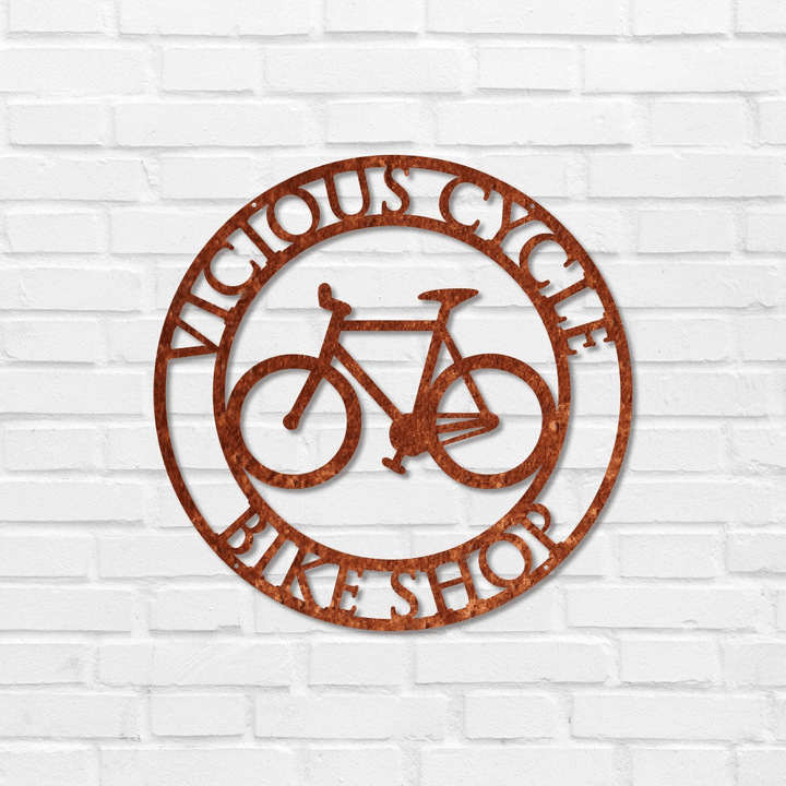 Metal Bike Shop Sign Laser Cut Custom Indoor/ Outdoor Bike Sign Personalised Bike Shop Custom Metal Bike Shed Sign