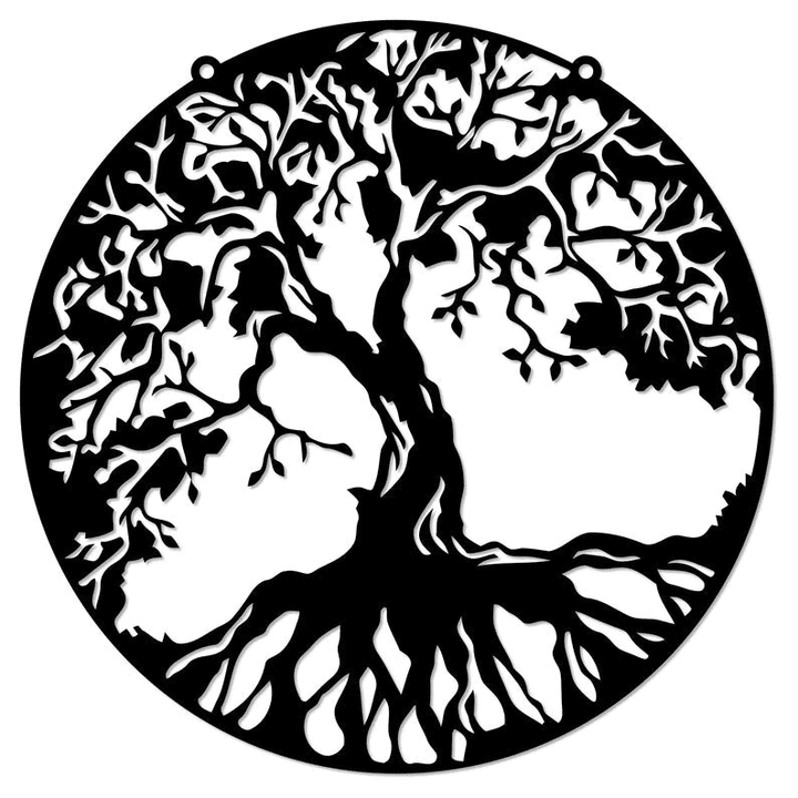 Tree Of Life Wall Sign Delicate Design Laser Cut Metal Decorative Home Decor Wall Hanging Accent Sign