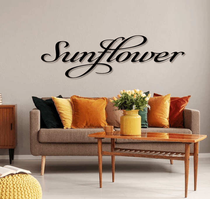 Sunflower Metal Sign Vintage Wall Art Living Room Gift Farmhouse Metal Decor Daughter Sign Gift Anniversary Gift For