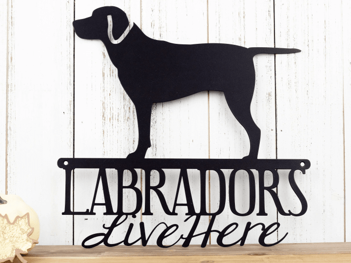 Labrador Metal Wall Art Lab Labrador Retriever Metal Sign Outdoor Wall Art Wall Hanging Dog Sign Gift Metal