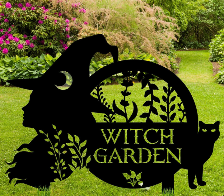 Magic Garden Sign Metal Hanging Herb Potion Witch Decor Gift For Witches Custom Witch Housewarming
