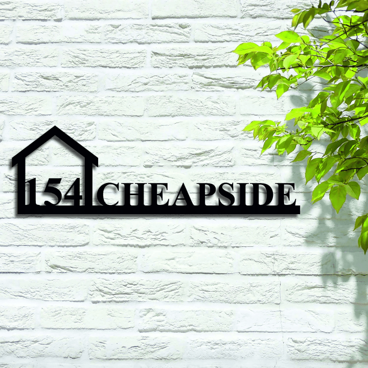 Metal Address Sign For House Custom Outdoor House Numbers Vertical Address Plaque Front Porch Decor Metal Signs Metal