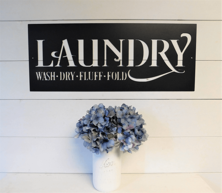 Laundry Sign Laundry Room Sign Washroom Sign Metal Wall Art