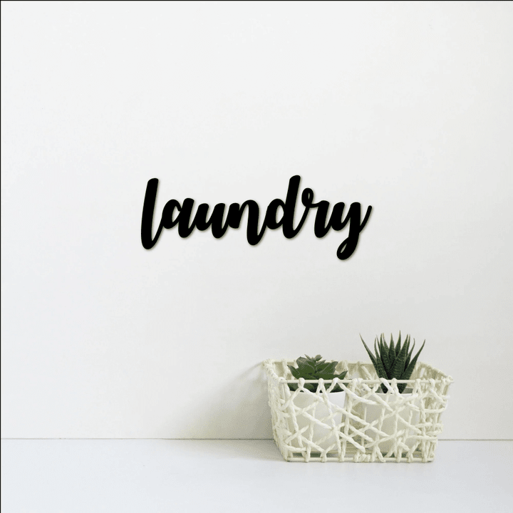Laundry Room Sign Metal Laundry Sign Metal Wall Art Laundry Decor Script Wall Art Door Decorations Metal Letters Laundry