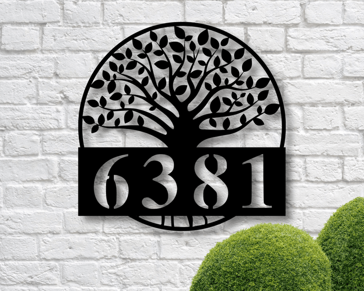 Metal Address Sign For House - Address Plaque - House Number Plaque - Metal Address Numbers - Address Plaque - Front