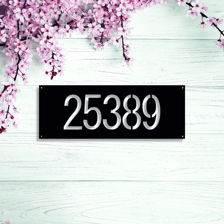 Metal Address Sign For House Metal House Number Address Plaque Front Porch Decor Metal Signs Metal Address Numbers
