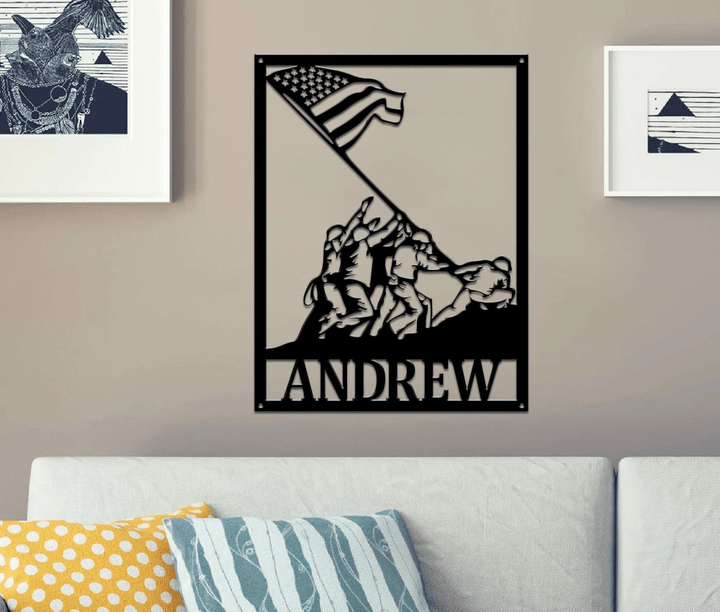 July 4th Gift United States Metal Art Metal Flag Veterans Day Gift American Flag Gift For Him Military Gift Patriotic