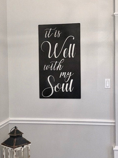 It Is Well Metal Metal Wall Art Sign Entryway Decor Living Room Decor Thanksgiving