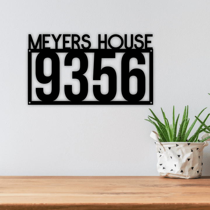 Metal House Number Sign Address Number Sign Metal Address Sign Metal Address Numberscustom Address Sign Easy To Hang