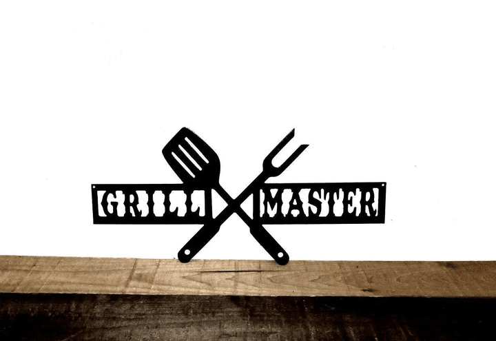 Grill Master Sign Metal Wall Art Deck Sign Bbq Decor Metal Sign Barbecue Gifts Grill Sign Gift Idea For Him Dad Son Gift