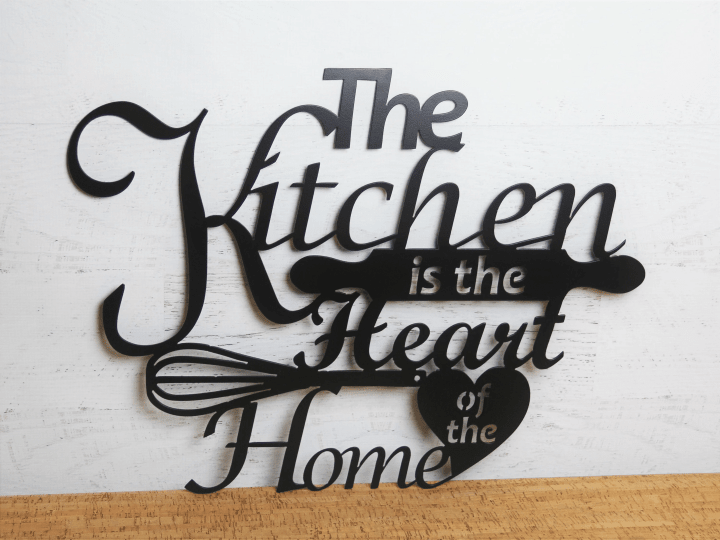 Kitchen Metal Sign Kitchen Decor Decorative Kitchen Art The Kitchen Is The Heart Of The Home Gift For Mom Kitchen Wall