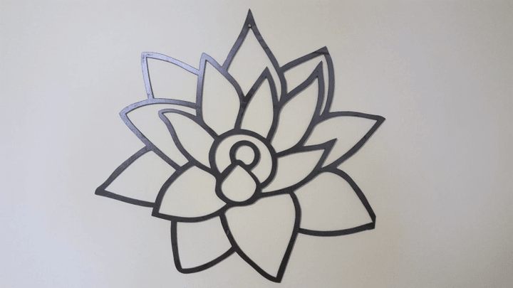 Lotus Flower Metal Art Cut Metal Sign Metal Wall Art