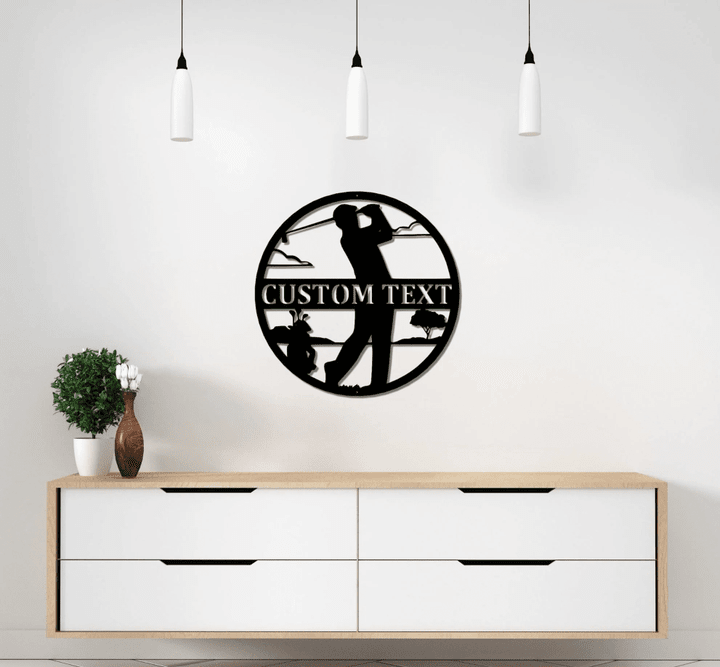 Golfing Metal Wall Decoration Personalized Golf Sign Custom Metal Sign For Dad Dads Christmas Gift Meta Golfing Sign
