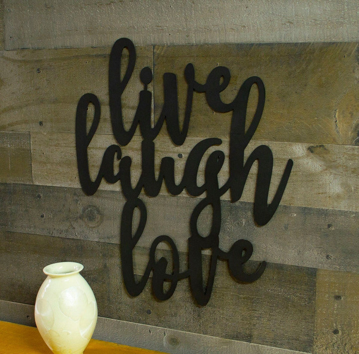 Live Laugh Love Metal Sign Farmhouse Decor Sayings Quotes Metal Word Wall Art Inspirational Gift
