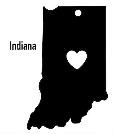 Indiana State Ornament Cut Metal Sign Wall Decor Metal Sign Home Decor Metal Art