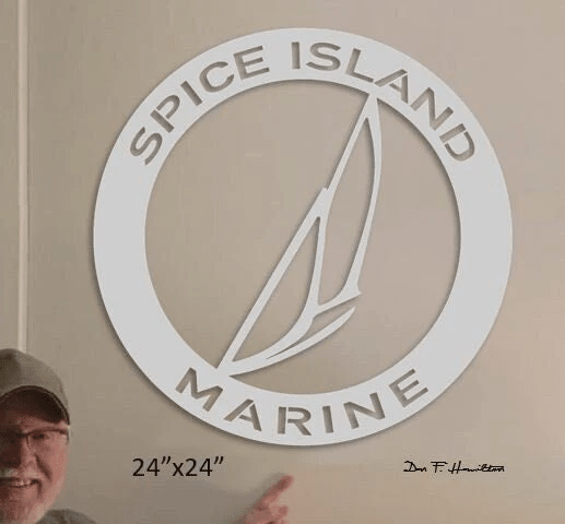 Spice Island Marine Wall Art Metal Sign Cut Metal Sign Wall Decor