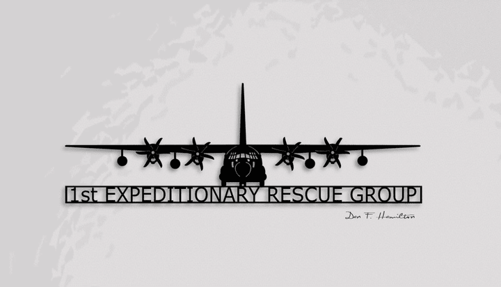 Hc-130j 1st Expeditionary Rescue Group Metal Sign Cut Metal Sign Wall Decor