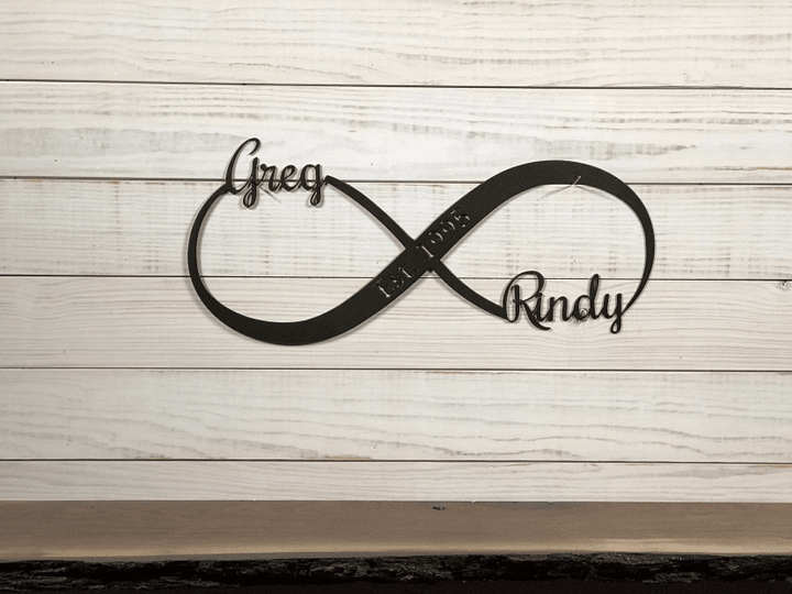 Infinity Sign Family Established Name Sign Unique Wedding Gift For Couple