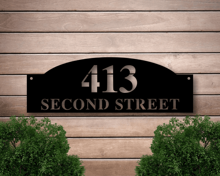 Metal Address Plaque For House Address Number Metal Address Sign House Numbers Address Sign Metal Front Porch Address