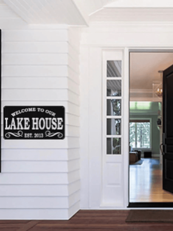 Welcome To Our Lake House Sign Cut Metal Sign Wall Decor Metal Sign Home Decor Metal Art