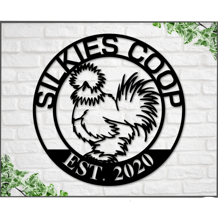 Silkie Chicken Coop Sign Silkie Hen House Coop Sign Silkie Chicken Our Little Coop Sign Metal Sign Silkie Metal Sign