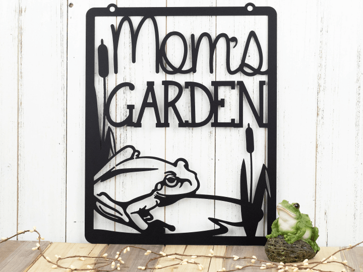 Mom's Garden Metal Sign Garden Decor Yard Art Mothers Day Metal Decor Garden Sign Garden Decoration Gift For Her Frog