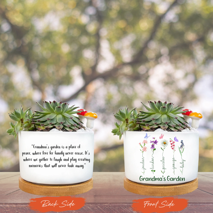 Personalized Name Garden Plant Pot, Custom Mom Flower Pot, Outdoor Flower Pot With Customized Name, Birthday Gift, Mothers Day Gift