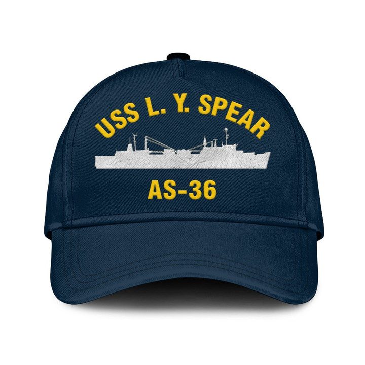 Uss L. Y. Spear (as-36) Classic Cap, Custom Print/embroidered Us Navy Ships Classic Baseball Cap, Gift For Navy Veteran